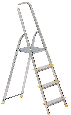 ALVE escabeau 4 marches aluminium marchepied pliable