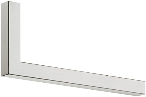 Moderne Wandgarderobe Paneel & Flur - H7005 Garderobenbügel Edelstahl Garderoben-Stange L-Form | Länge 300 mm | Kleiderbügelhalter für Wand & Boden-Montage | MADE IN GERMANY | 1 Stück - Aufhängung