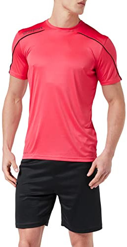 Uhlsport Stream 22 Short Sleeve Jersey Junior, Navy/White, Moisture Wicking Crew Neck Dry Tech Kids, Size 26/28