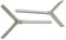 ib style Türschutzgitter Spindel, Zubehör Treppenschutzgitter für Treppengeländer, Metall M10 Y-Adapter für Treppen Geländer, 2 Stück