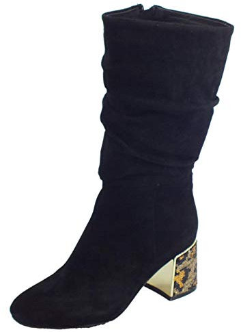 CAFèNOIR HLA543 010 Nero Stivali Donna in camoscio Nero Tacco Alto (Taglia 39)