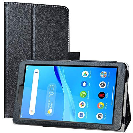LiuShan Cover per Lenovo Tab M7 Custodia,Slim Sottile Pieghevole con Supporto in Piedi Caso per 7 Lenovo M7 TB-7305F /Tab M7 (2nd Gen) /Tab M7 (3rd Gen) TB-7306F Tablet,Nero