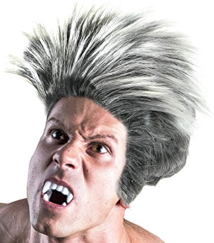 Wolf Perücke | Werwolf | Wolfsperücke | Wolfperücke für Damen & Herren als Accessoires für Ihr Wolfskostüm zum Karneval und Halloween