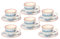 Tognana Metropolis Tirreno, Set 6 Tazze Caffè con Piattino, Stoneware, Multicolore