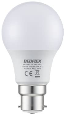 Ampoule Led | Ampoule Basse Consomm ation | Ampoule à Culot | Ampoule Flamm e | Equivalent ampoule halogene | Ampoule Led A60 Culot B22 6500 K | 600427 Debflex