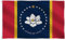 Mississippi Staatsflagge, 7,6 x 12,7 cm, für den Außenbereich, in God We Trust, Magnolien-Flagge, 150D Polyestergewebe, Messingösen, Lichtbeständigkeit