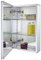 Fundin Aluminum Bathroom Mirror Cabinet Recess Mount or Surface Mount, with Framless Double Sided Mirror Door, 38 x 61 cm