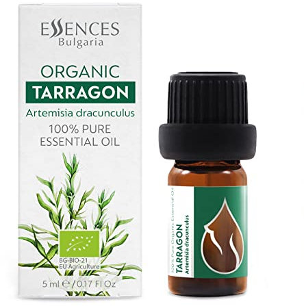 Essences Bulgaria BIO Ätherisches Estragon Öl 5ml | Artemisia dracunculus | 100% Naturrein | Unverdünnt | BIO-zertifiziert | Spitzenqualität aus Familienbetrieb | Ohne Gentechnik | Vegan