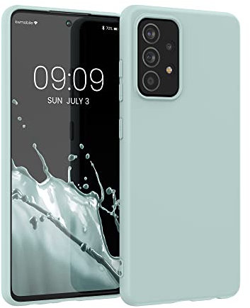 kwmobile Hülle kompatibel mit Samsung Galaxy A52 / A52 5G / A52s 5G Hülle - weiches TPU Silikon Case - Cover geeignet für kabelloses Laden - Cool Mint