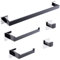 TURS 5-Piece Bathroom Hardware Set Matte Black and Polished Chrome Towel Bar Holder Set Hand Towel Holder Toilet Paper Holder and 2 Towel Hooks,Stainless Steel Wall Mounted