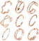 GHYUI Ringe Set für Damen - Verstellbare Ringe in Rosegold, Boho, Vintage & Minimalistischer Stil, Stapelbar & Statement Modeschmuck - 9PCS