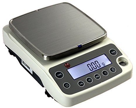 WXHN 0.01g Balance de precisión electrónico Contador de Joyas/Báscula de pesaje de Alimentos Báscula de Cocina Digital RS232 Báscula Inteligente de Carga (6200g / 0.01g)