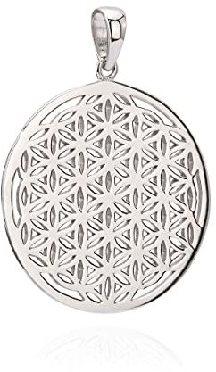 NKlaus Kettenanhänger Blume des Lebens 925 Silber Anlaufschutz 23mm Lebensblume Amulett 11050