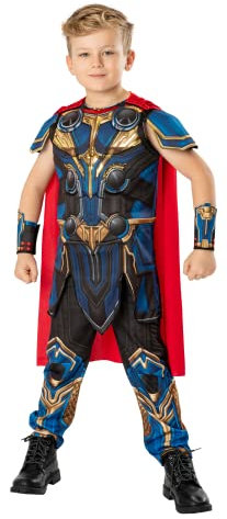 Rubies Deluxe Thor Costume, XL, 9-10 Years, Boys, Blue, Gold, Red