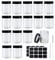 BiBiFly 250ml 16pcs Clear Plastic Round Jars with Black Lids, Leak-Proof Storage Jars Containers for DIY Crafts, Kitchen Use, Beauty Product and More
