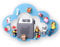 moin minis Wolke Blau für Toniebox magnetisches Regal kompatibel mit 25 Tonie Figuren und Tonie Box Wolkenregal für Kinder Hörfiguren Tonies Magnetregal Kinderzimmermöbel
