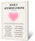Daily Affirmations Aura Motivierende, moderne Leinwand-Wandkunst, dänisch, trendig, pastell, minimalistisch, Herzform, Drucke, Gemälde, Poster, niedliches rosa Mädchenzimmer, Schlafzimmer, Wandkunst,