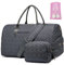 Sporttasche Reisetasche Damen, Kliniktasche Geburt Weekender Saunatasche Damen Groß Handgepäck Tasche mit Kulturtasche Schuhfach und Nassfach for Weekend Travel,Dunkel Grau