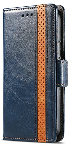 Wuhaizher Nokia G42 Case, Shockproof Premium PU Leather Nokia G42 Phone Cases for Men [TPU Inner Shell][RFID Blocking][Card Holder] Flip Wallet Cover Compatible with Nokia G42, Blue