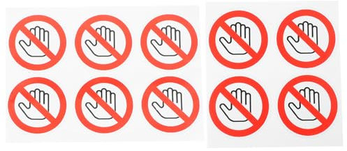 iplusmile Aufkleber „Do Not Touch“ – 20 Stück Runde Laminierte Vinyl-Aufkleber Schilder-Warnschilder Sicherheitswarnschild-Aufkleber No-Touch-Schilderaufkleber, 50mm