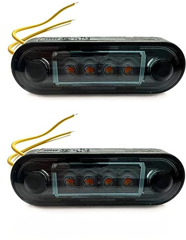 MelTruck® 2x LED Begrenzungsleuchte flach und rund Gummiunterlage für LKW PKW Anhänger