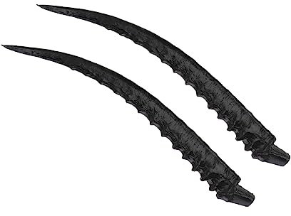 Toyvian 1 Paar Halloween Verkleiden Haarbänder Aus Horn Teufelshörner Halloween Ziegenhörner Cosplay Hexenkostüm Für Damen Schwarze Scrunchies Für Haare Kostüm Haarband Bilden Plastik Tier