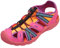 OutPro Sandalen Damen Wandersandalen Damen Geschlossene Zehensandalen Verstellbare elastische Kordel Sportsandalen Outdoor Wasserschuhe Wasserdicht Bequem Sommer Strand,Orange/Pflaume 40
