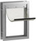 Hakuna Pets Deluxe Aluminum Pet, Cat Flap, Dog Door, Dog Flap for Screens, Doors and Walls up to 70mm Thick, Medium, Silver