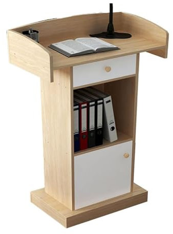 Podiumsständer – Kirchenkanzel, Aufbewahrungsregal Mit Schubladen, Lehrerpodest Mit Schallwand, Geeignet For Klassenzimmerbesprechungen, Büros, Restaurants ( Color : Color 2 , Size : 60x42x124cm )