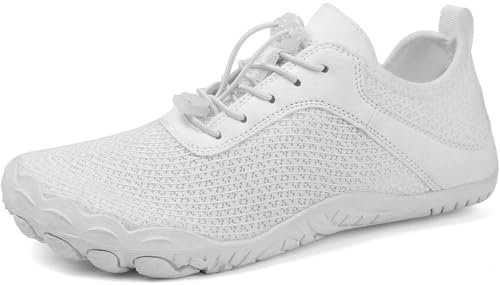 RUOMU Chaussures Aquatiques Chaussons de Plongée d'eau Chaussettes Aqua pour Piscine et Plage Sports Nautiques Natation Surf Voile Mer Rivière pour Homme Femme(Blanc,41 EU)