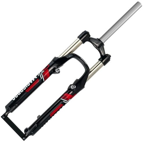 LYMFCFC MTB Suspension Fork 26 Inch Aluminum Alloy Mechanical Fork Straight Tube Shoulder Control Mountain Bike Fork Disc/V Brake QR 9Mm Travel 100Mm 1-1/8 E,26in