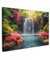 MuchoWow© Impression sur Toile Peinture 90x60 cm Tableau Mural Decoration Salon Reproductions de Tableaux Murale Moderne Cascade - Nature - Plantes - Jungle - Eau