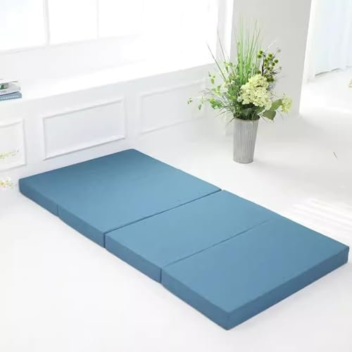 XXIUDEE Schaumstoff-Matratze, Gästestuhl, Bett, Sofa, Bett, Klappmatratze, Bodenmatratze, Wohnwagen, Bettmatten, waschbarer Bezug und Druckentlastung, Campingmatratze für Schlafzimmer, Wohnheim (200 x