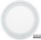 X AUTOHAUX 5 Speaker Grills Cover Mesh Round with Mounting Screws Iron ABS White - Pack of 1