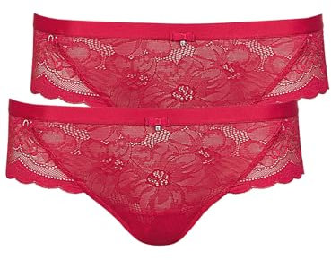 Lisca 2er Pack Damen Brazilian Slip Evelyn 022194 Gr. 42 in red