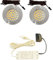Lichtfaktor24 2er Set LED Möbel Einbaustrahler 12V ultra flach 2.4W Einbauleuchten Mira 190lm mit LED Trafo und 230V Zuleitung 4000k Neutralweiß Lochausschnitt: 58 bis 60mm Silber Plug and Play Spots