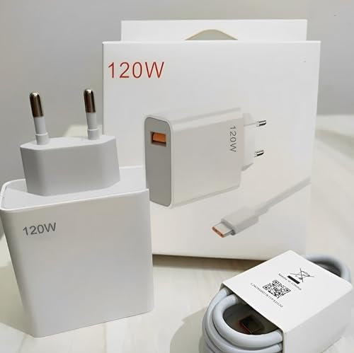 Cargador Carga Rapida 120W Cable USB Tipo C, 6 A, 1 Metro, Universal, Compatible, para Xiaomi, Redmin Note.