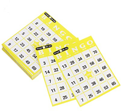 Alasum 3stücke Bingo Spielkarten Mit Einzigartigen Nummern Zubehör Für Spielabende Partys Und Familientreffen Karten Zufälligen Farben Fördert Soziales