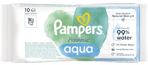 Pampers Aqua Harmonie Lot de 10 lingettes pour bébé