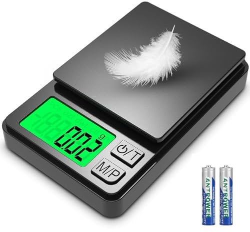 Bilancia Precisione 500g/0.01g, Mini Bilancia Tascabile, Portatile Bilance per Gioielli, Digital Pro Pocket, con Display LCD e 7 Unità, Funzione Tara, per Alimenti,Gioielli,Caffè(2 batterie incluse)