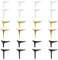 4x Möbelfüße Set TRIANGLE, Dreieck Möbelbeine für Sofa, Bett, Schrank, Couch, Sideboard, Kommode, rostfrei, pulverbeschichtet, Metall, mit Bodenschutz, einfache Montage (180mm, Weiß)