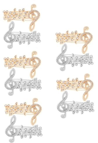 Holibanna 10stücke Broschen Mit Strass Notenbroschen Für Damen Elegante Anstecker Für Kleidung Für Zu Weihnachten Geburtstagen Und Besonderen Anlässen