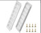 Grillix 2 Pezzi Griglia di Ventilazione in Alluminio, Griglia di Aerazione Rettangolare con Chiusura, 40 x8 cm, Migliora la Ventilazione della Stanza, per Cucine Armadi Bagni, Grigio Argento