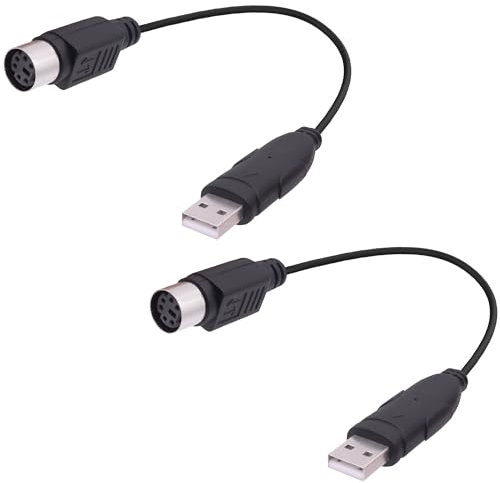 YARCHONN USB auf PS/2 Konverter Adapter Kabel PS2 Buchse Tastatur Maus Schnittstelle zu USB A 2.0 Stecker Adapter Stecker Kabel für Desktop Laptop-18cm/7in-2Pcs