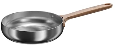 BergHOFF Home Stainless Steel Frying Pan 20cm – PFAS-Free – Universal Pan for All Stove Types – Induction Compatible – Rose Gold Frying Pan