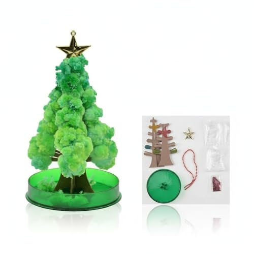 Magic Crystal Christmas Tree Growing Kit, DIY Science Experiment Gift | Grow a sparkling crystal Christmas tree in hours with a hands-on festive science craft for home, classroom or desk display.