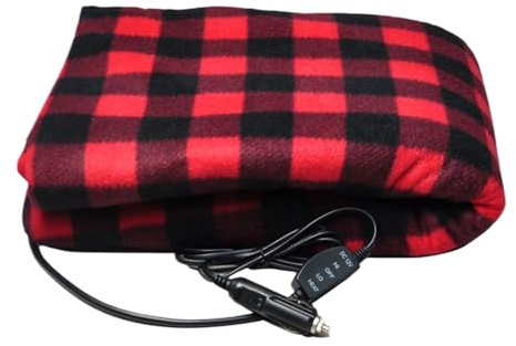 Bomefoi Elektrische Heizdecke Für Auto - Weiche Und Tragbare Bettdecke Für Kalte Winter,12V Elektrische Auto Heizdecke - Für Camping Pendeln Roadtrips Familienausflüge Frauen Erwachsene Senioren