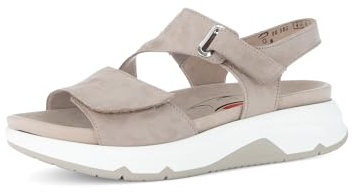 Gabor Damen Trekking Sandalen, Frauen Sandalen,braun,klassisch,f,Komfort-Mehrweite,modisch,orthopaedisch,einlege-Sohlen,leinen,37.5 EU / 4.5 UK