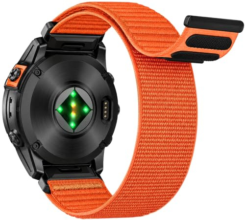 Gugobit 22mm 26mm Armband für Garmin Fenix 8 47/51mm/Fenix 7/6/5/3 Armband | Nylon Quick Fit Nylon Sport Weiches Armband für Garmin Fenix/Instinct/Forerunner/Approach/Epix/Enduro/Quatix/Descent/Tactix