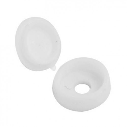 Fort Fasteners Hinged Screw Cover Cap White Pack of 100